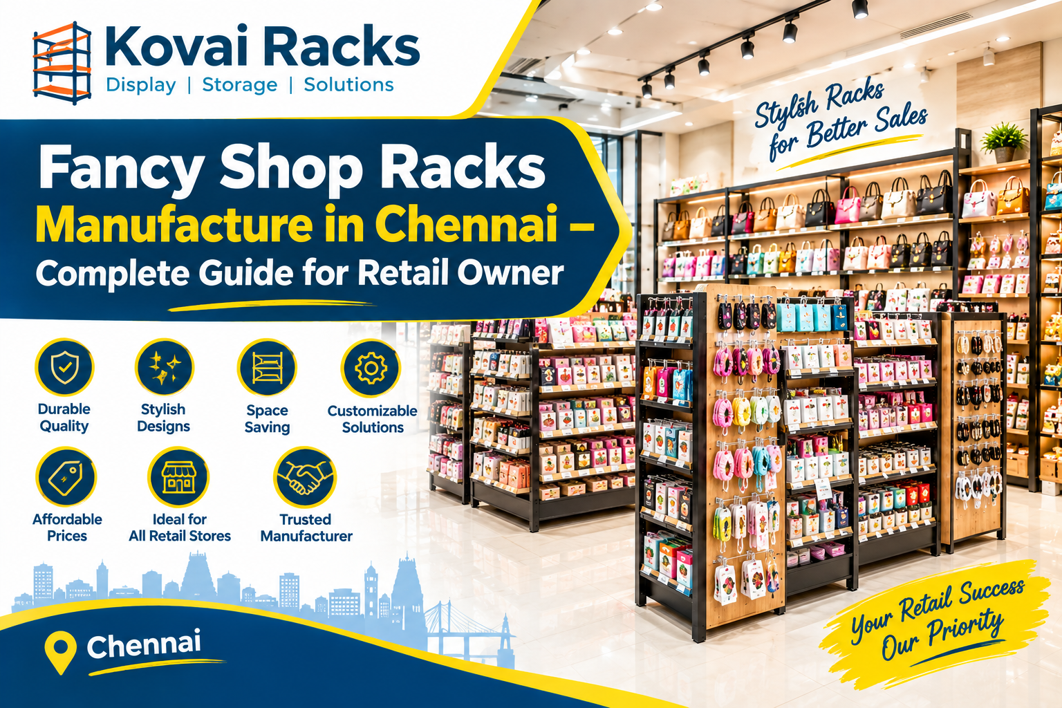 Fancy Shop Rack Manufacturer in Chennai – Complete Guide for Retail Owners